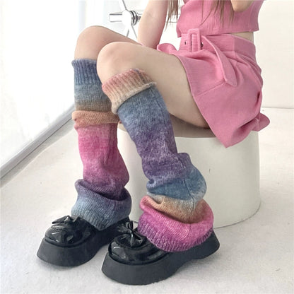 Dopamine Leg Warmmers Colorful Bright Leg Warmmers Trumpet Rainbow Socks leg warmmers 2 bears