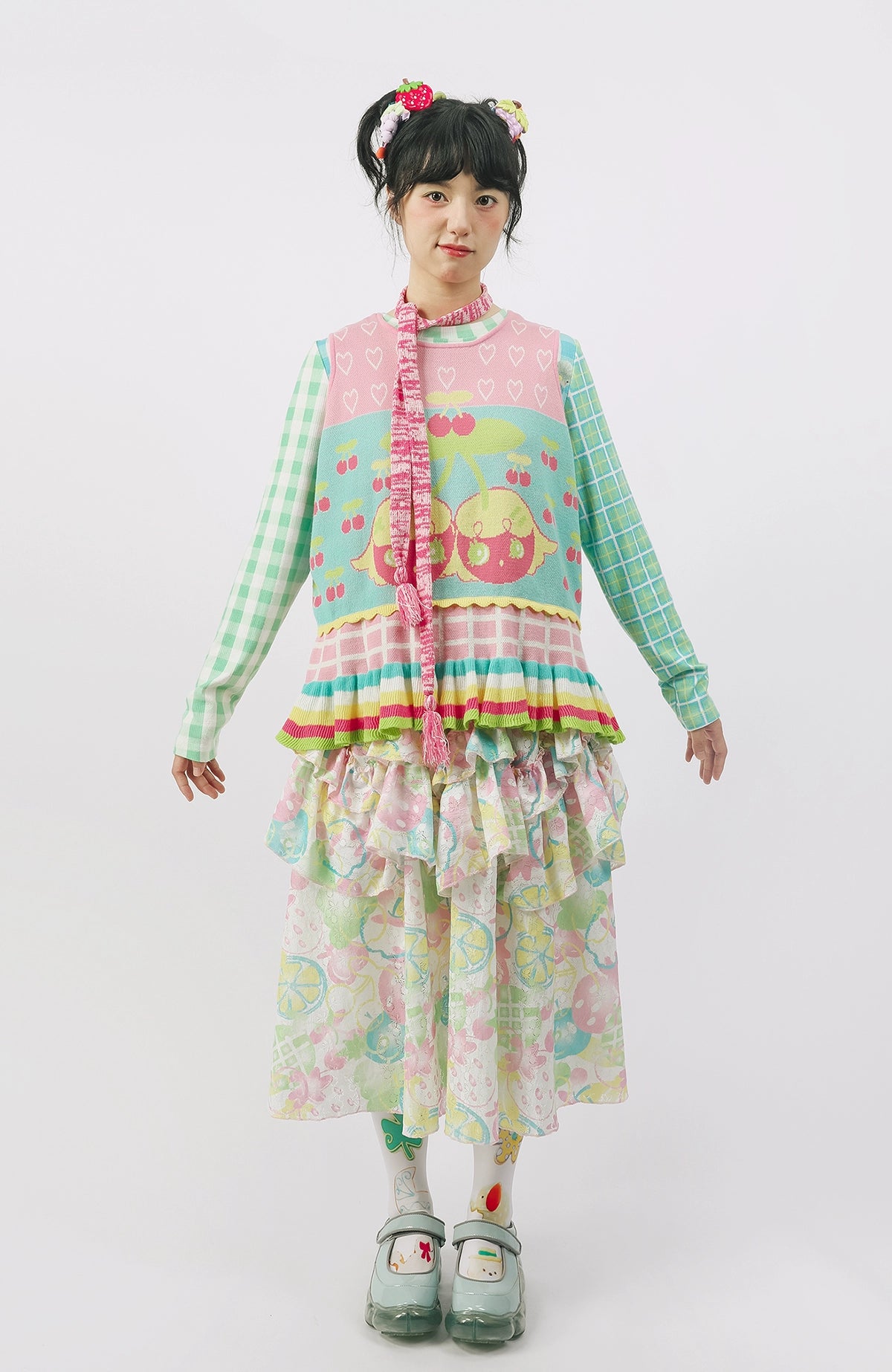 FruFru Decora Fruit Print Skirt skirt frufru