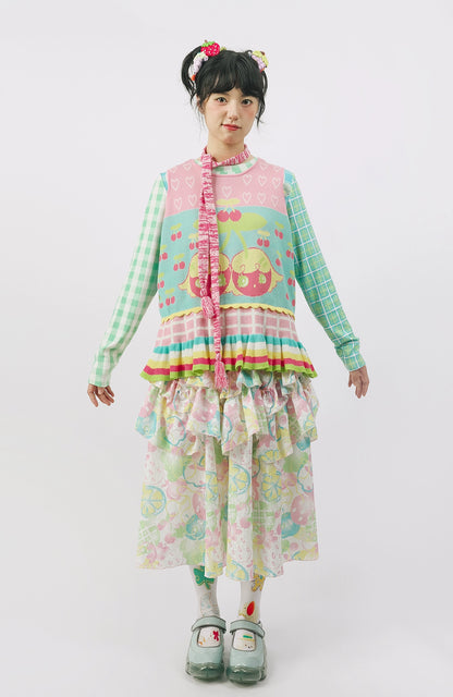 FruFru Decora Fruit Print Skirt skirt frufru