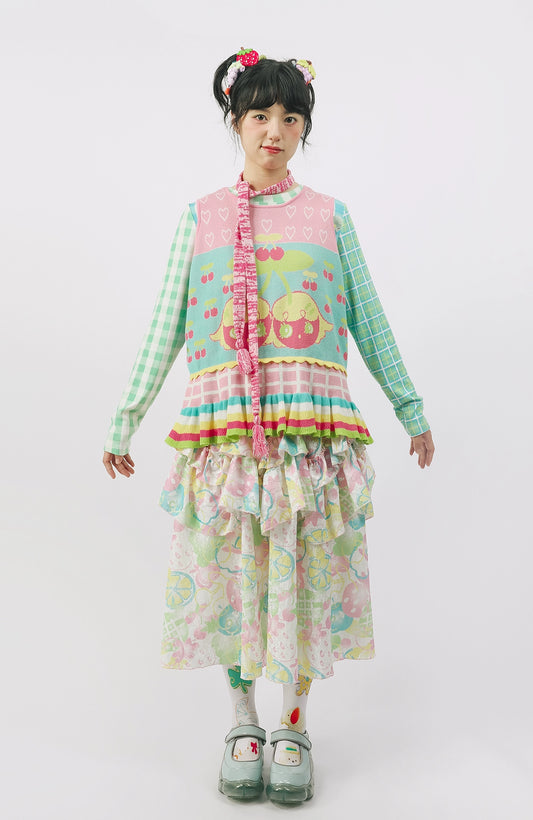 FruFru Decora Fruit Print Skirt skirt frufru