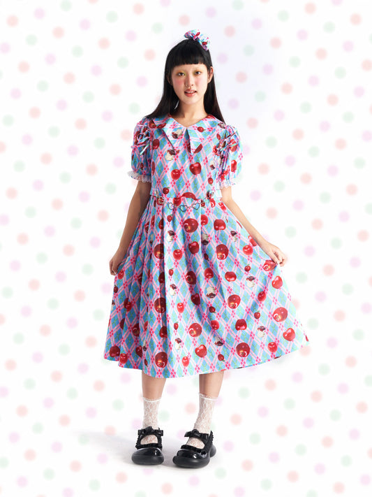 Harajuku Dress Red Apples Dress dress Fruits