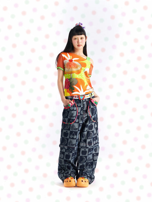 Harajuku T-shirt Sparkling Water T-shirt shirt Fruits