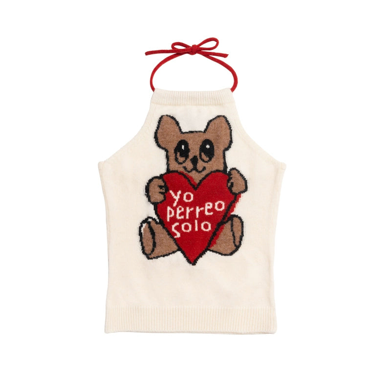 Iscreamcolour Love Bear Tank Top Girly Fashion