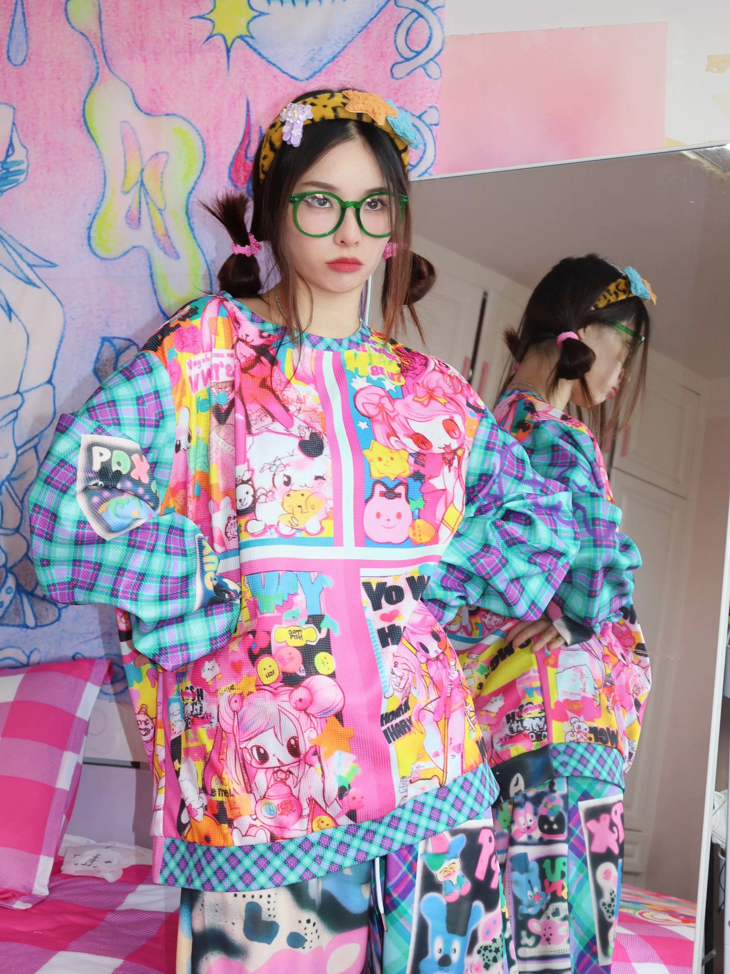Leerroo Harajuku Sweatshirt Cartoon Decora Sweatshirt Streetwear sweater Leerroo