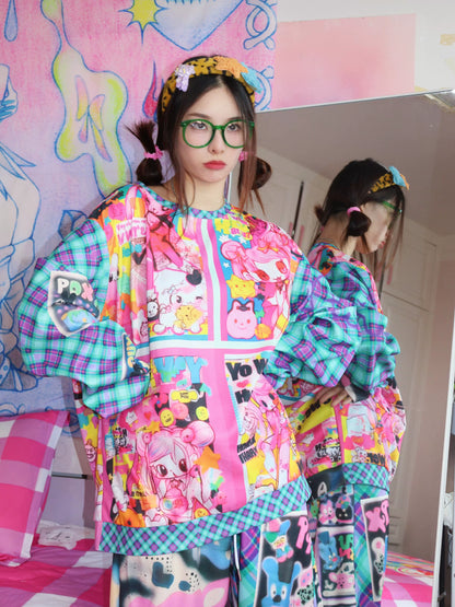 Leerroo Harajuku Sweatshirt Cartoon Decora Sweatshirt Streetwear sweater Leerroo