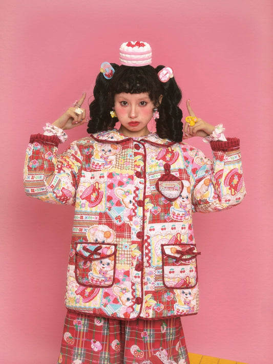 Harajuku Jacket Red Bunny Jacket Decora Kei Jacket jacket Lutra Jump