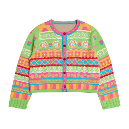 Harajuku Cardigan Striped Bunny Cardigan Decora Kei Cardigan cardigan Lutra Jump