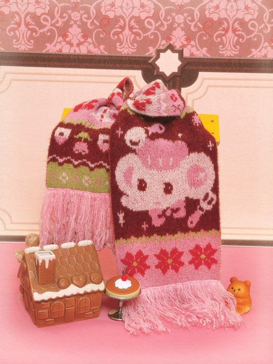 Harajuku Scarf Wine Brown Elephant Scarf Decora Kei Scarf scarf Lutra Jump