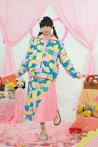 Harajuku Skirt Pleat Panel Skirt Decora Fashion Skirt skirt Nikkou home