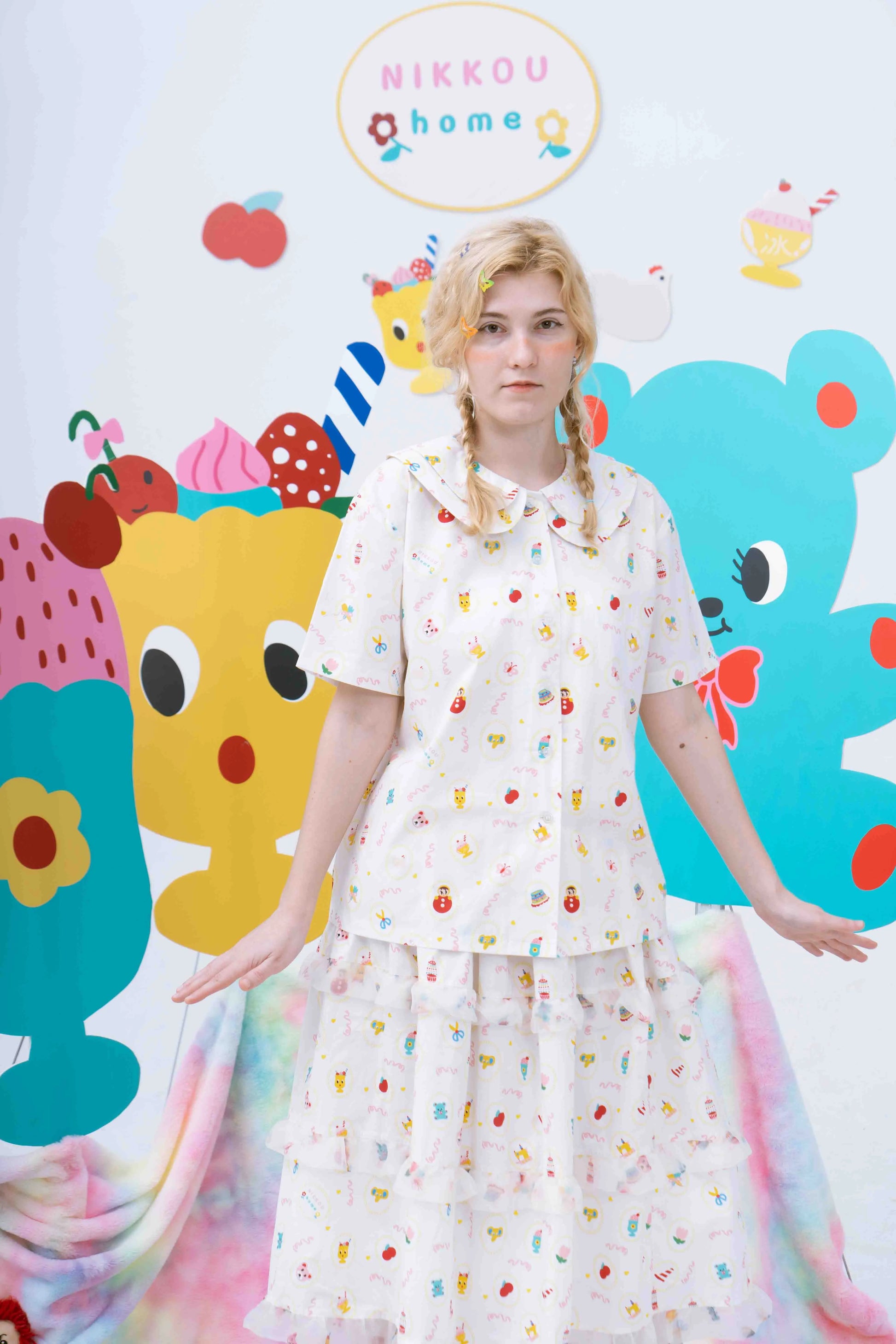 Harajuku Blouse Short Sleeve Blouse Decora Fashion Blouse blouse Nikkou home