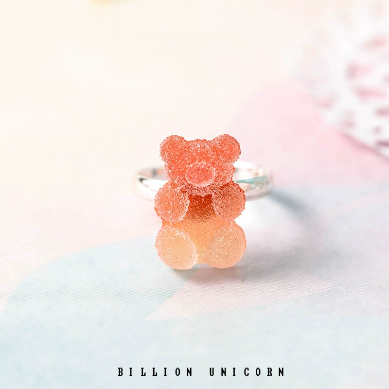 Pink Unicorn Decora Gummy Bear Ring