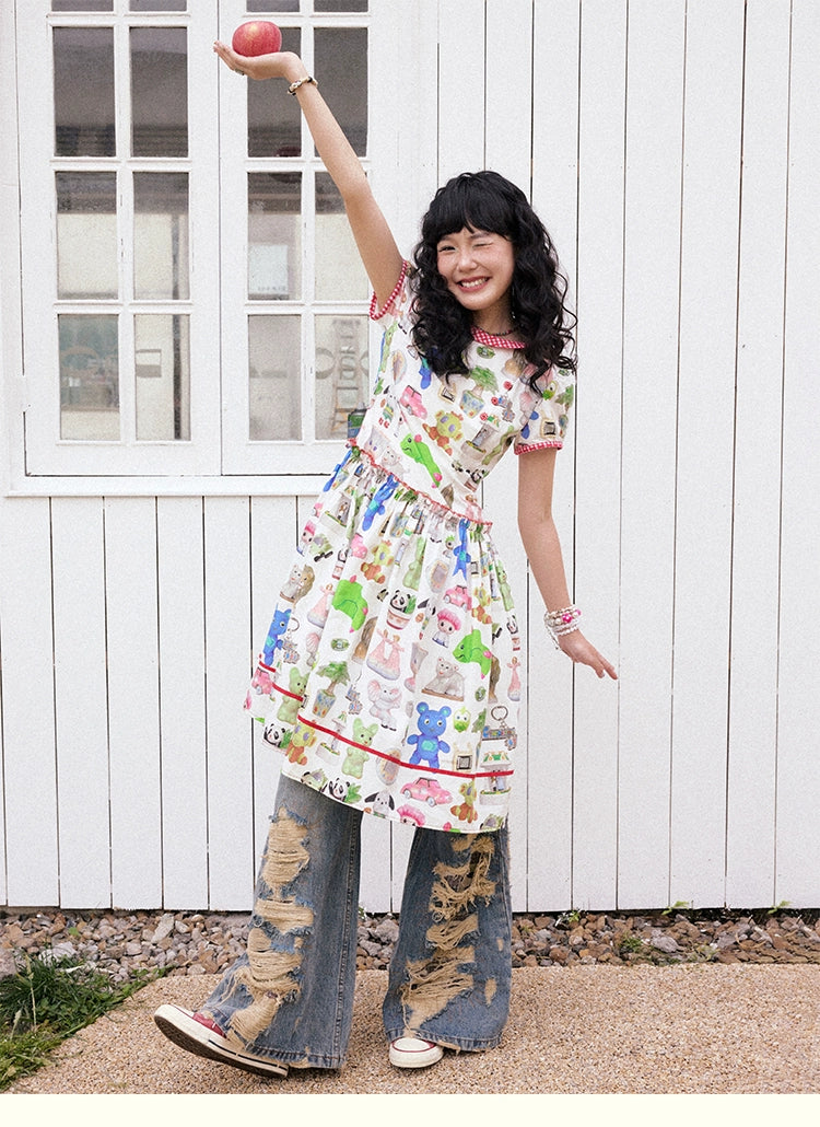 Chemical Girl - Kawaii Print Cute Dress Cotton Lined dress chemical girl