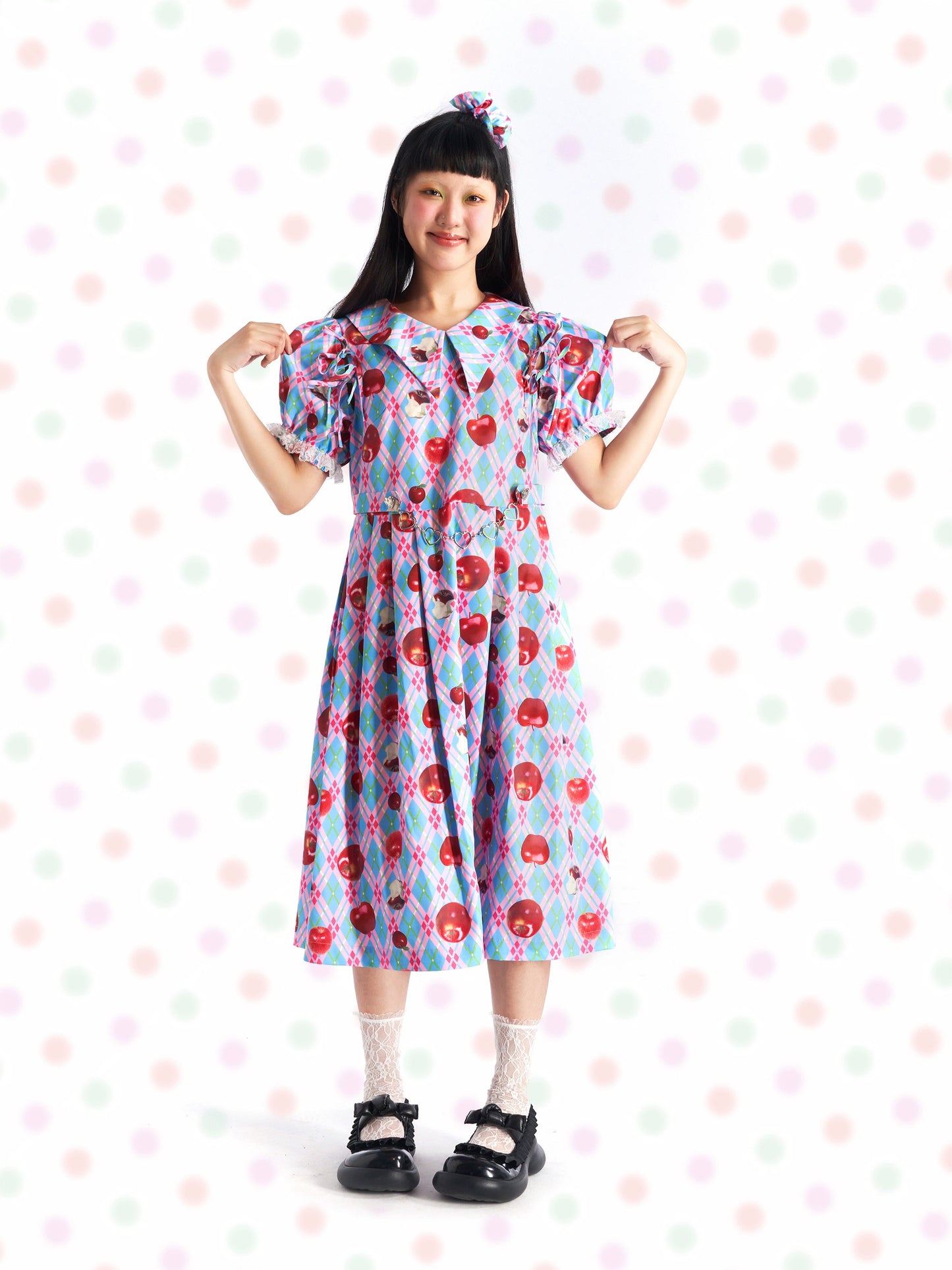 Fruits Decora Kei Red Apples Dress