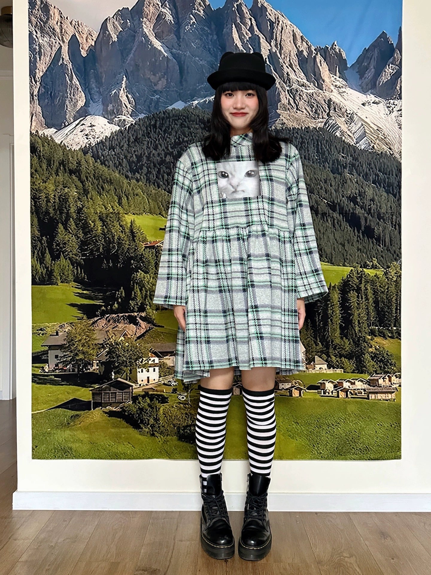 BunnyBunnyGun - Kawaii School Style Loose Long Sleeve Dress dress bunnybunnygun