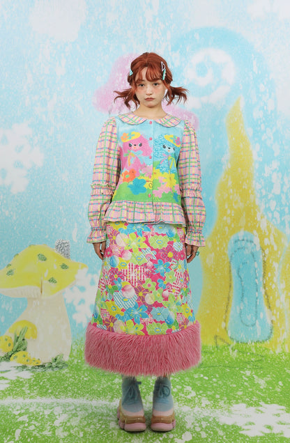 frufru Decora Snow Farm Puppy Blouse