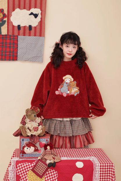 SemenCoicis KidCore Red Girl Hoodie