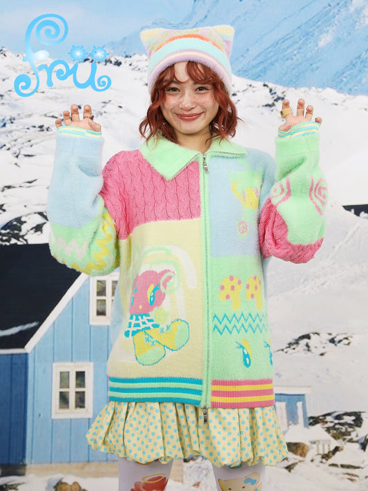 frufru Decora Snow Farm Cardigan