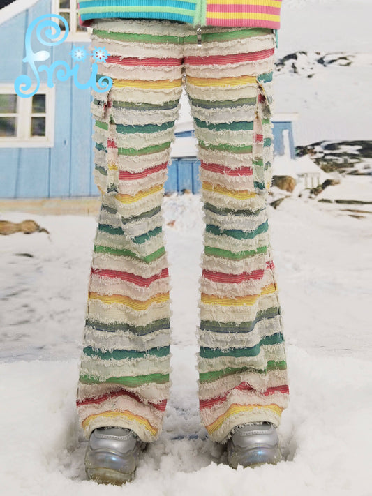 frufru Decora Rainbow Stripes Pants