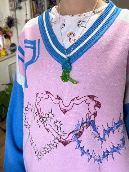 BunnyBunnyGun - Y2K Knit Sweater Oversize Relaxed Pullover sweater bunnybunnygun