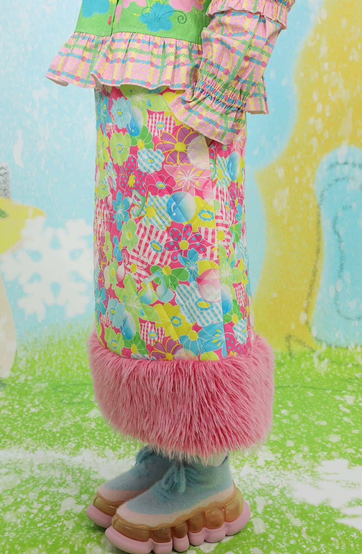 frufru Decora Cartoon Flower Skirt