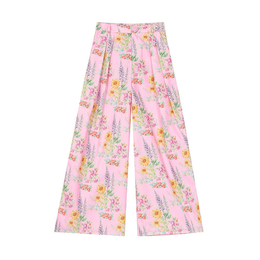 Tntntutu Decora Kei Pink Floral Pants