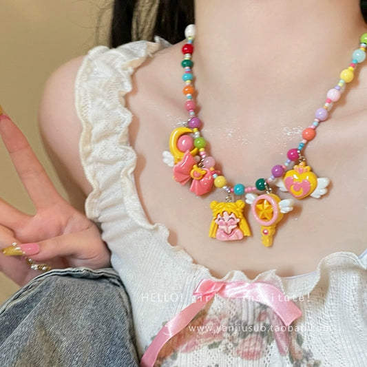 GIRL INSTITUTE Decora Beaded Necklace