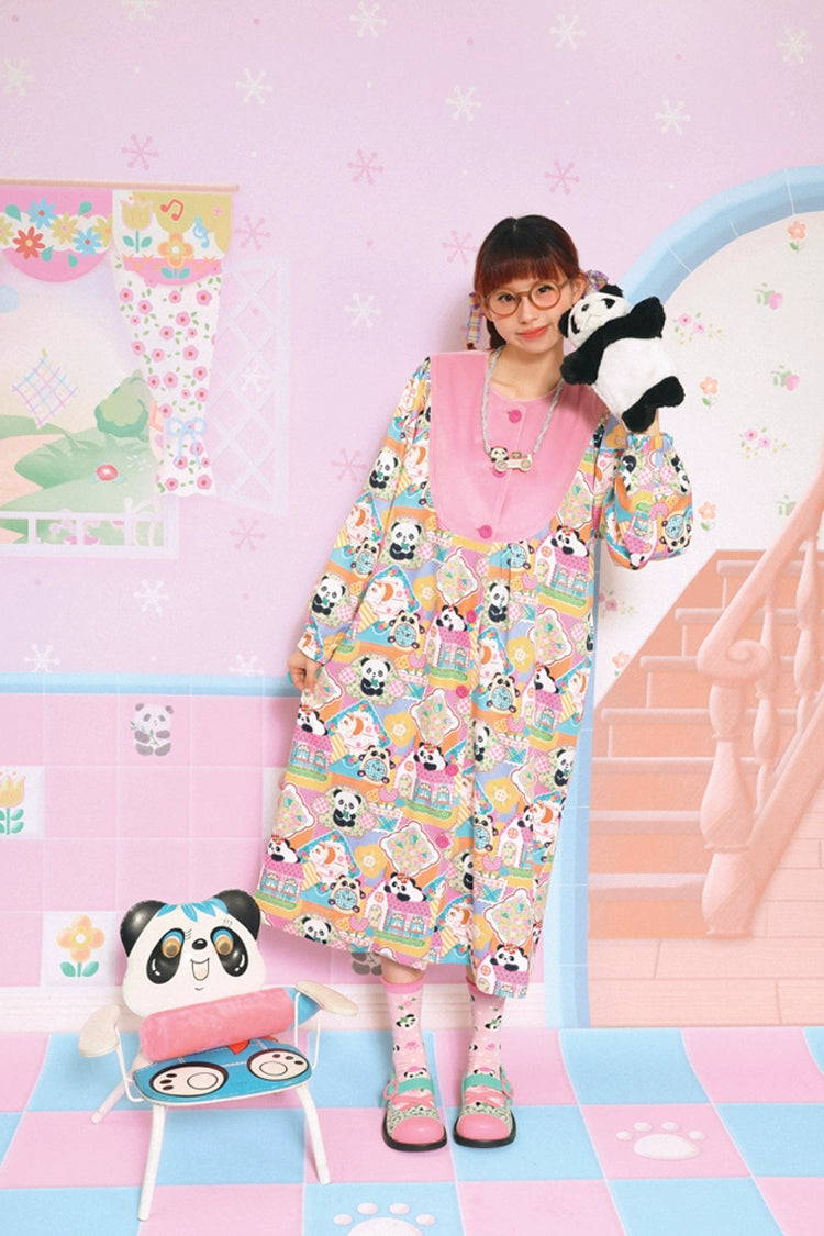 Lutra Jump Decora Fashion Velvet Panda Dress