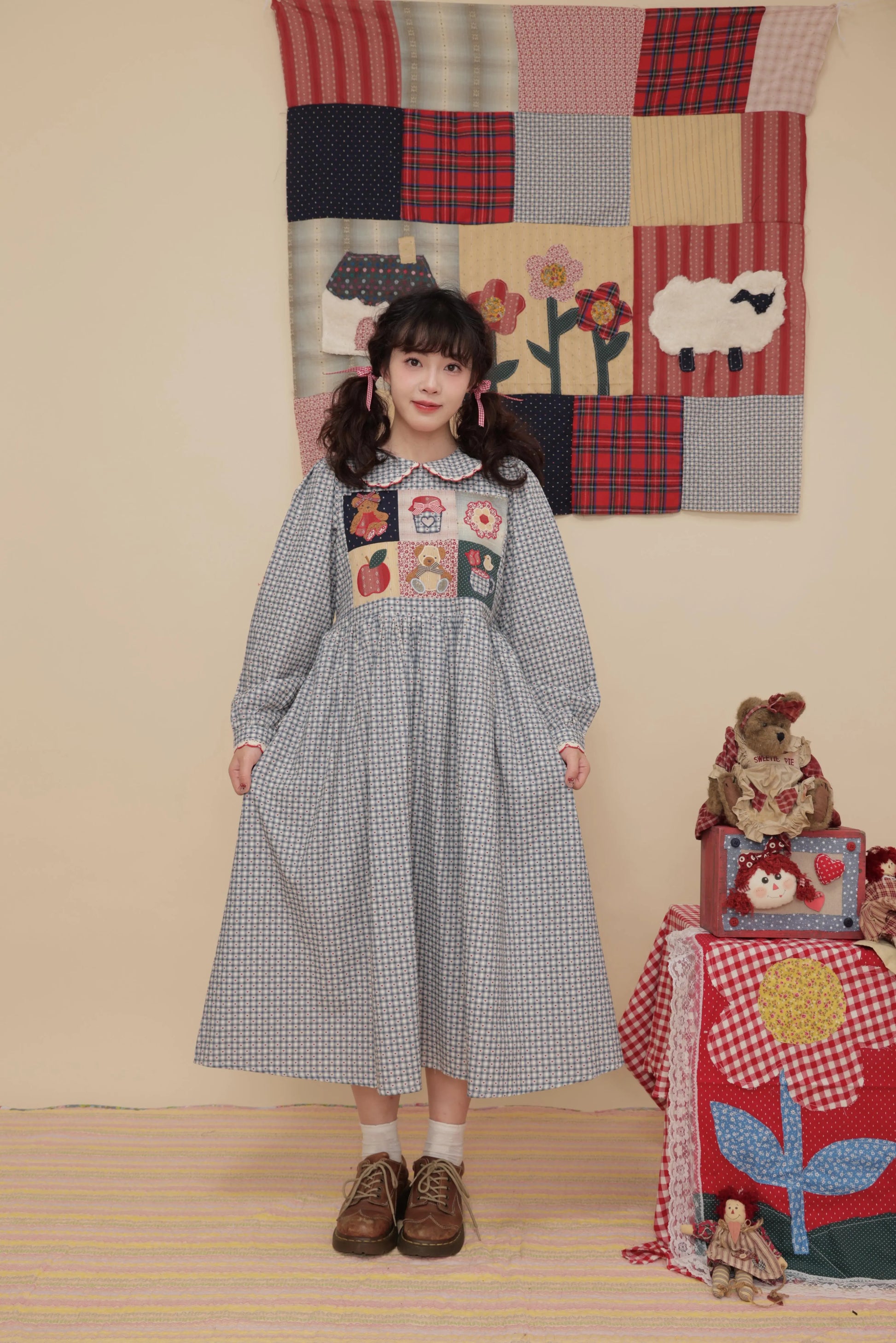 KidCore Peter Pan Collar Dress | Nostalgic, Cute, and Playful Harajuku Fashion by SemenCoicis Land Decora KidCore Peter Pan Collar Dress | Nostalgic, Cute, and Playful Harajuku Fashion by SemenCoicis Land Decora