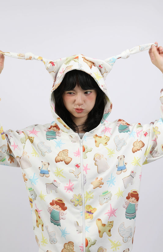 Frufru Decora Bunny Cardigan Hoodie