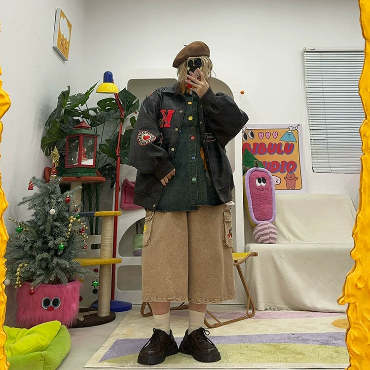 BIBULU KidCore Loose PU Jacket