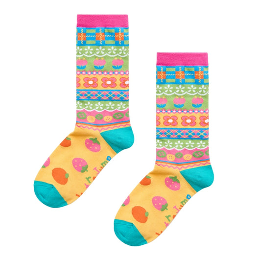 Lutra Jump Decora Fashion Plaid Strawberry Socks