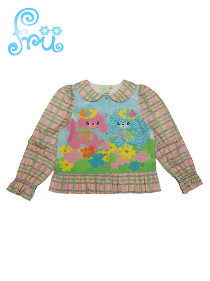 frufru Decora Snow Farm Puppy Blouse