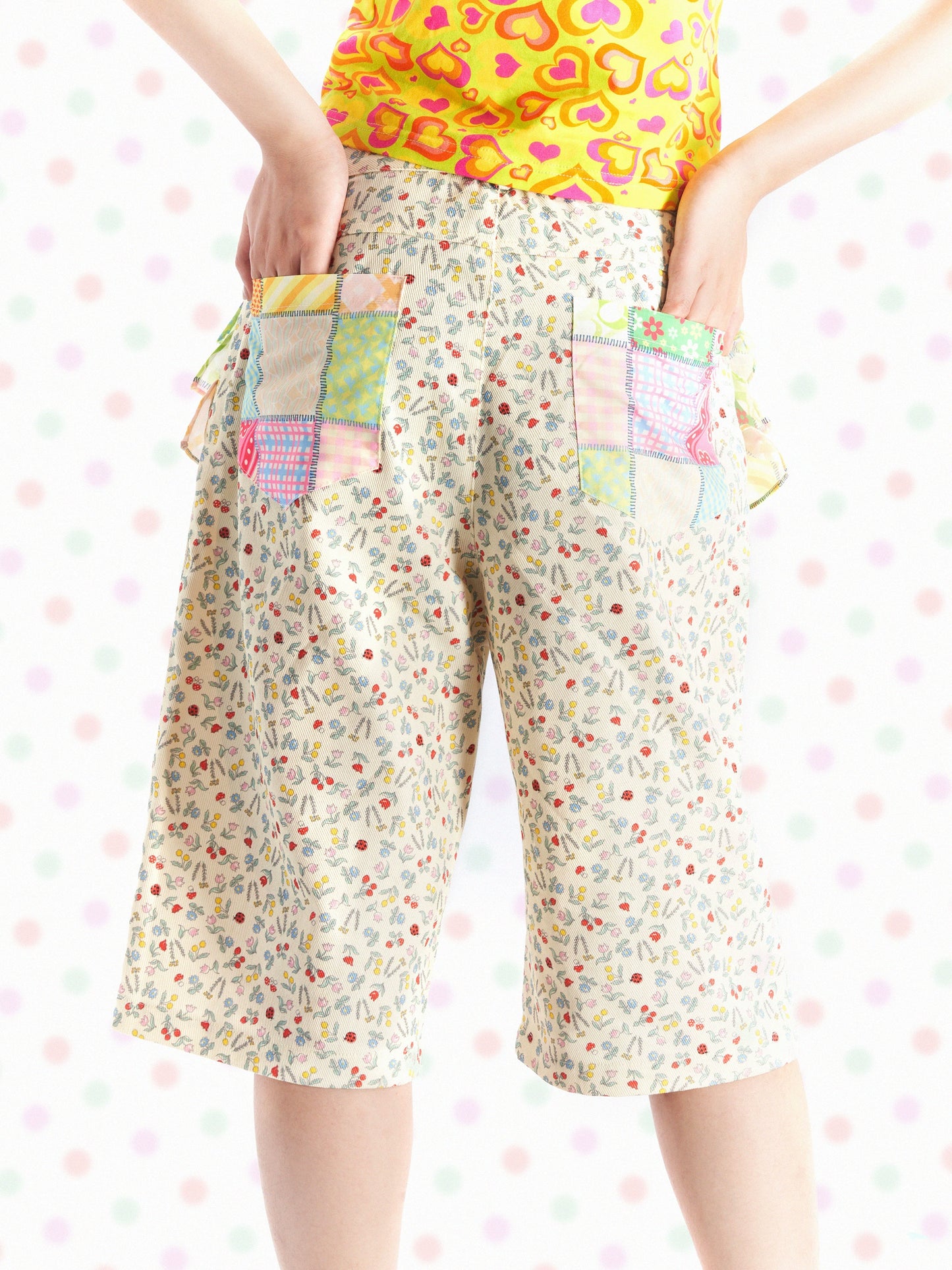 Decora Fashion Fruits Three-dimensional Flower Pants