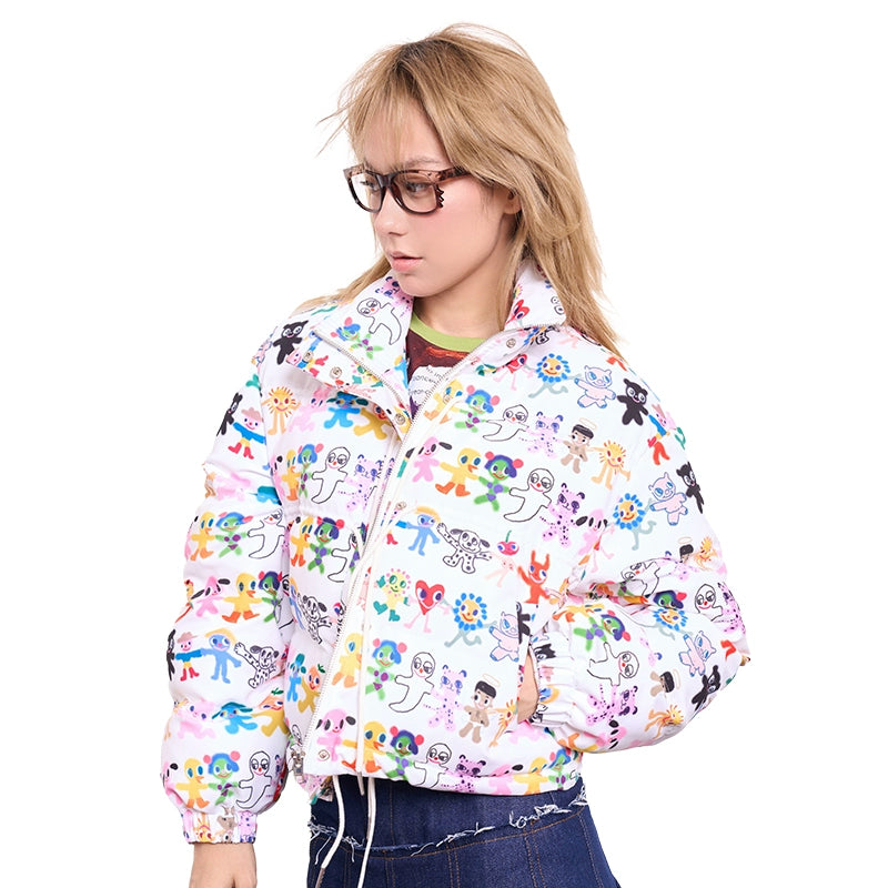 Iscreamcolour Graffiti Printed Coat Girly Fashion