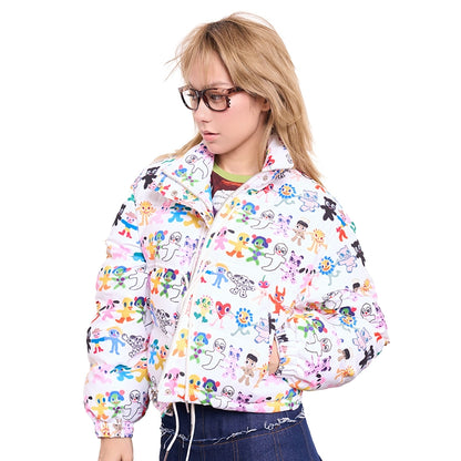 Iscreamcolour Graffiti Printed Coat Girly Fashion