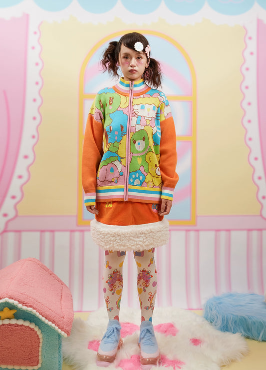 Frufru Decora Cartoon Animals Cardigan