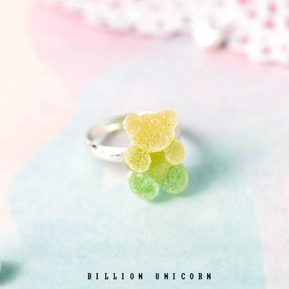 Pink Unicorn Decora Gummy Bear Ring