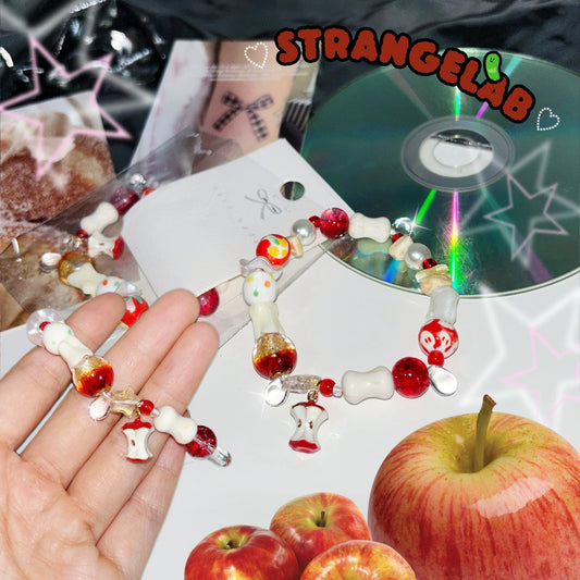 Strangelab - Y2K Bracelet Apple Handmade Beads Harajuku Cute bracelet strangelab
