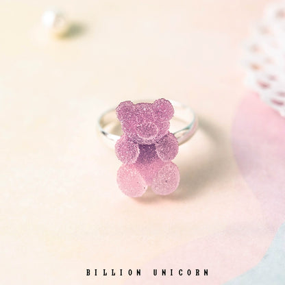 Pink Unicorn Decora Gummy Bear Ring