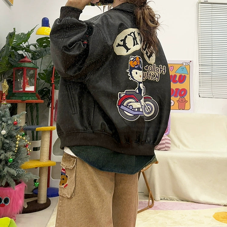 BIBULU KidCore Loose PU Jacket