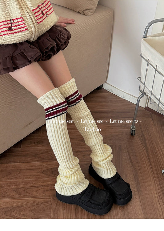 LET ME SEE - Kawaii JK Knit Leg Warmers leg warmmers let me see White