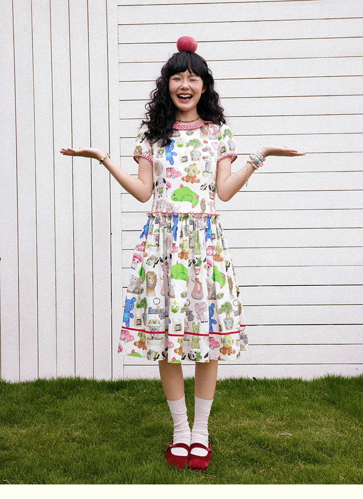 Chemical Girl - Kawaii Print Cute Dress Cotton Lined dress chemical girl