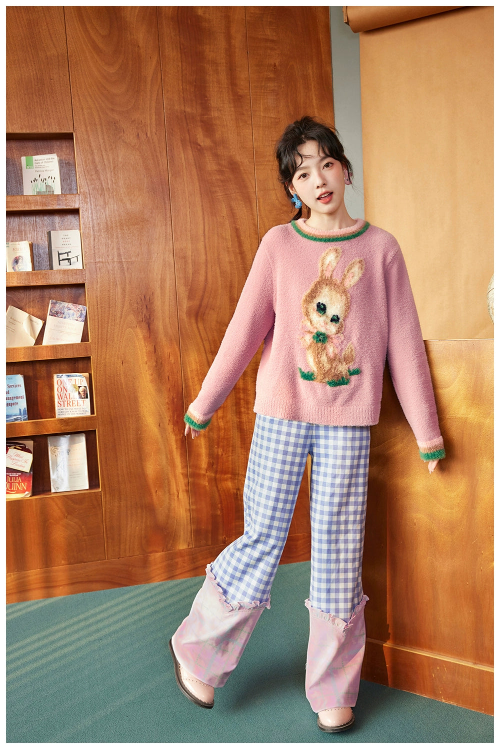 Tntntutu Decora Kei Pink Rabbit Sweater