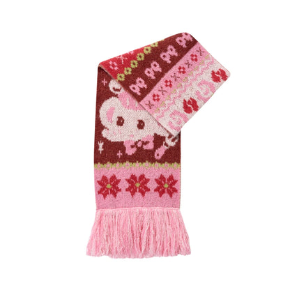 Lutra Jump Decora Kei Wine Brown Elephant Scarf