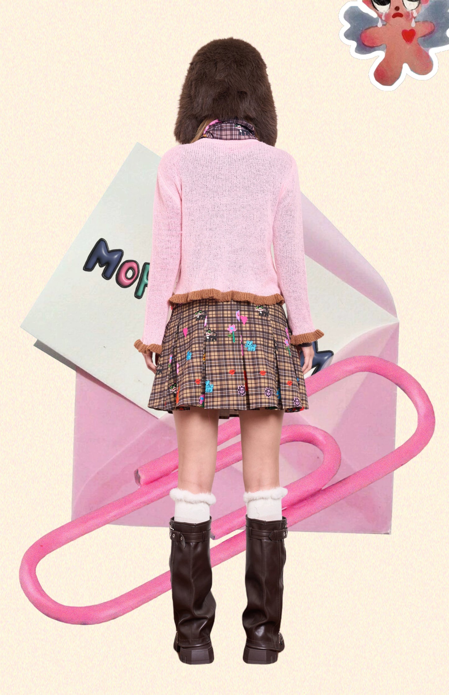 Iscreamcolour Plaid Pleated Skirt Girly Fashion