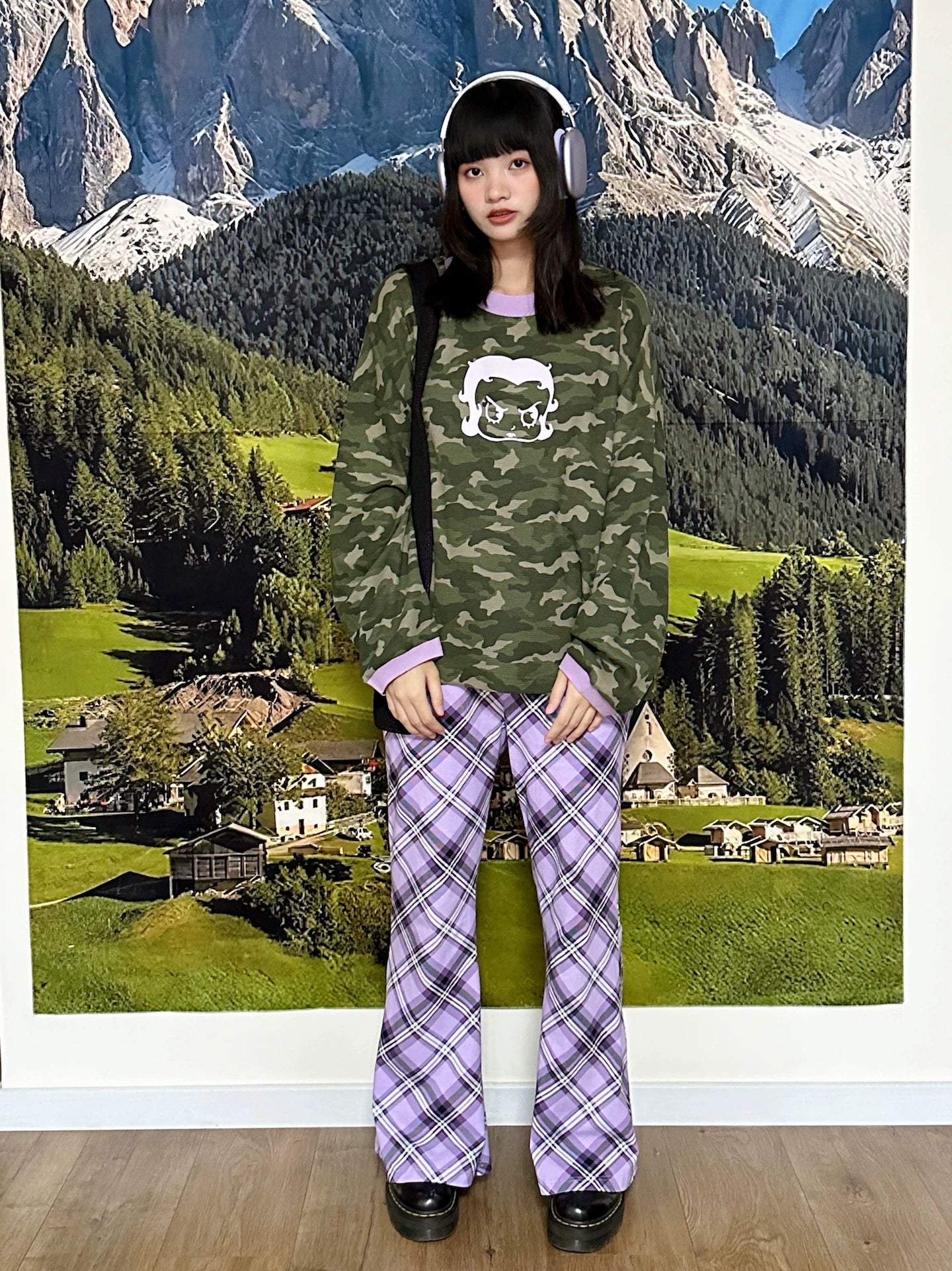 BunnyBunnyGun - Harajuku Oversize Print Long Sleeve T-Shirt sweatshirt bunnybunnygun