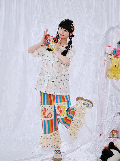 Nikkou Home Decora Fashion Lovely Rainbow Pants