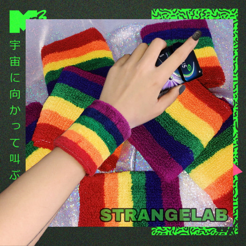 Harajuku Wrist Guard – Vintage Rainbow Color Elastic accessory strangelab