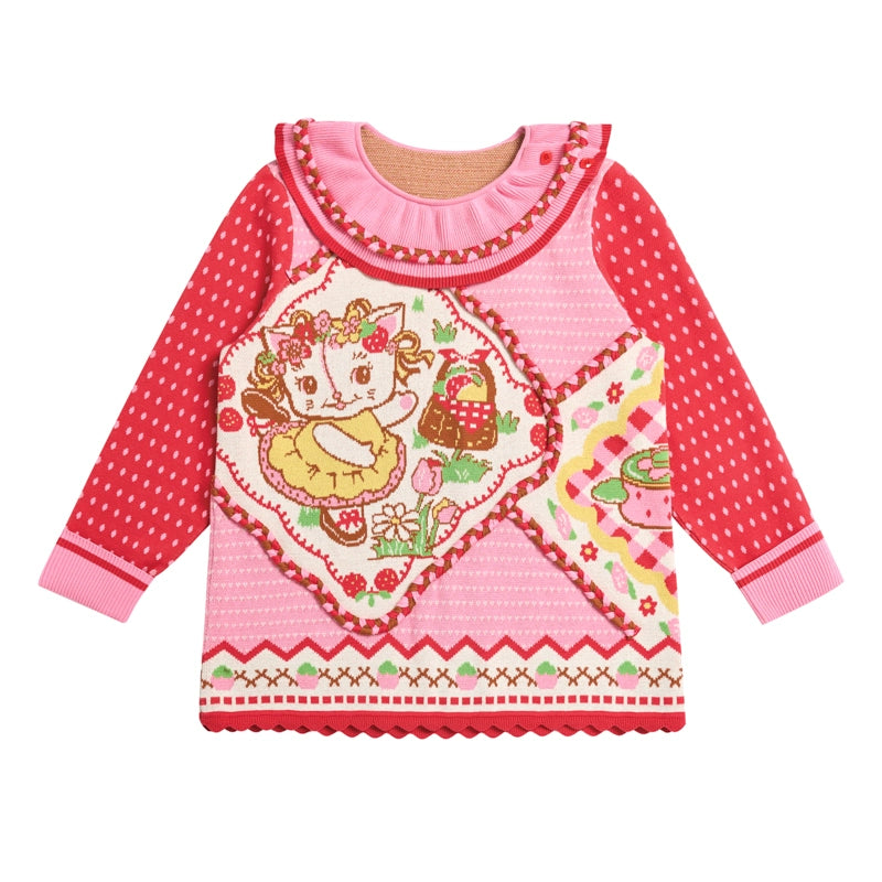 Lutra Jump Decora Fashion Kitten Knit Sweater