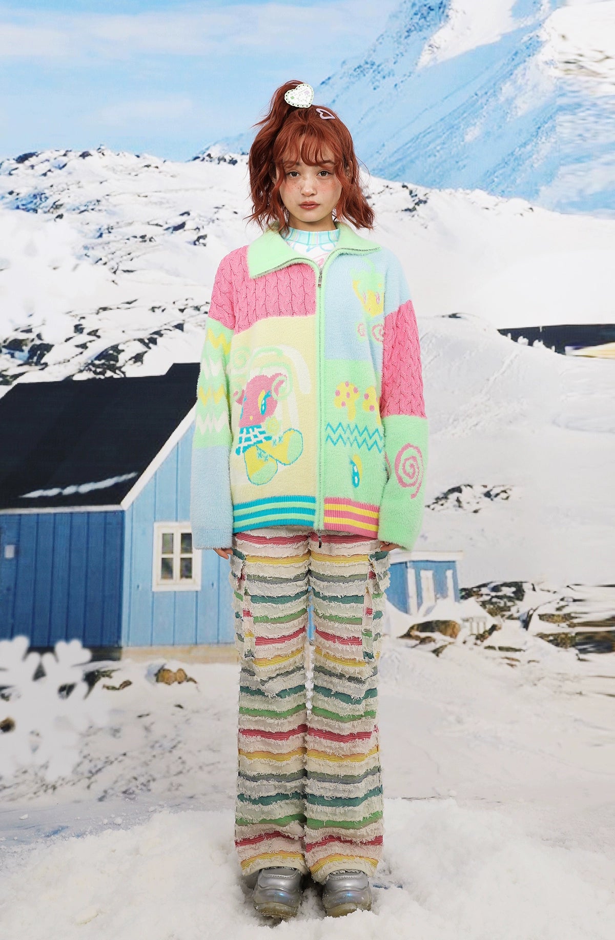 frufru Decora Snow Farm Cardigan